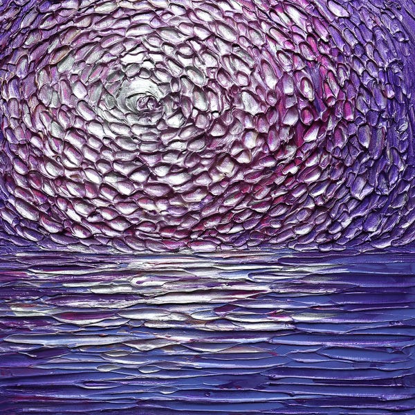 Nada Khatib: Grape Juice - Abstract Purple by Nada Khatib