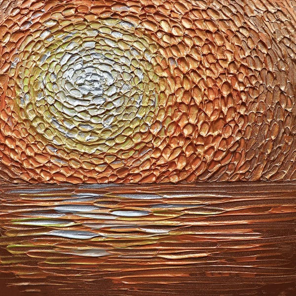 Palette Knife Prints: Tangerine Dream - Burnt Orange by Nada Khatib