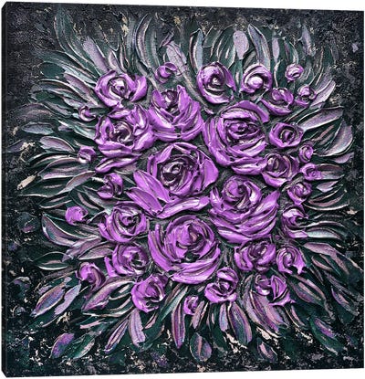 Yours Forever - Purple Canvas Art Print - Nada Khatib