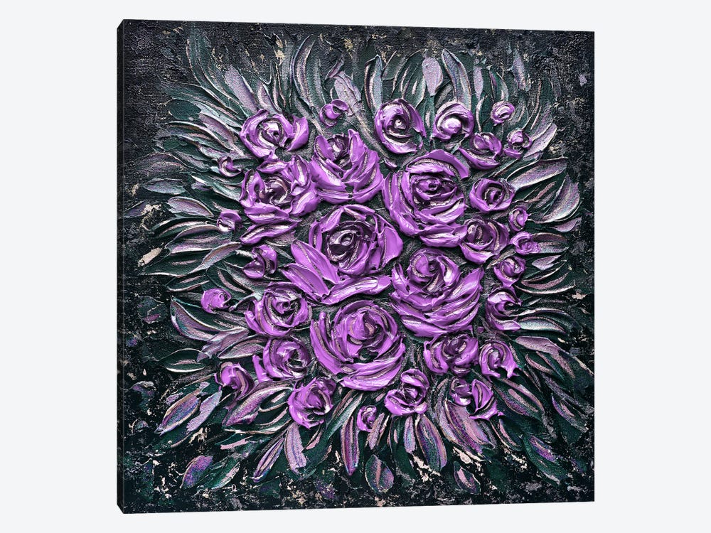 Yours Forever - Purple by Nada Khatib 1-piece Canvas Art