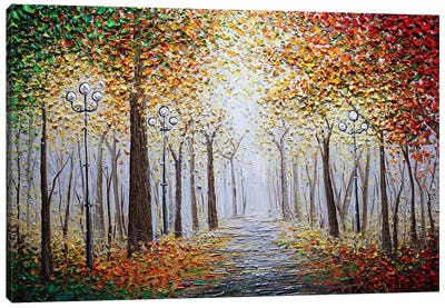 Rebirth - Autumn Forest Canvas Art Print - Trees in Transition
