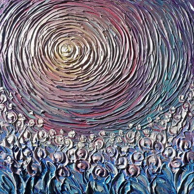 Land Of Fairy Dust - Original by Nada Khatib framed canvas print