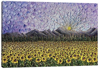 And Still, I Rise - Purple Yellow Canvas Art Print - Landscapes in Bloom