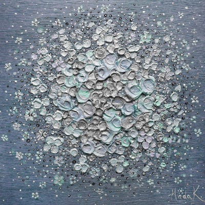 Starry Bloom - Blue by Nada Khatib canvas print