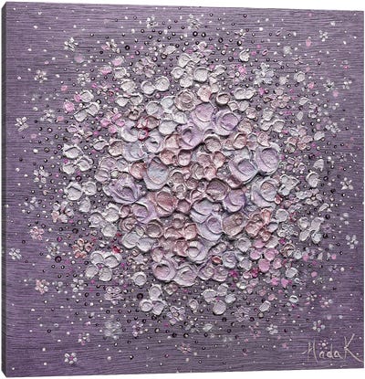 Starry Bloom - Purple Canvas Art Print - Nada Khatib