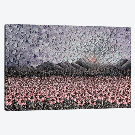 And Still, I Rise - Salmon Pink Gray Canvas Print #NKH18} by Nada Khatib Canvas Artwork