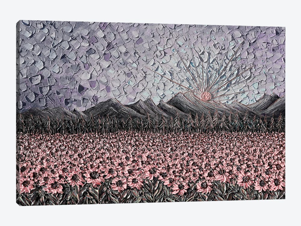 And Still, I Rise - Salmon Pink Gray by Nada Khatib 1-piece Canvas Wall Art