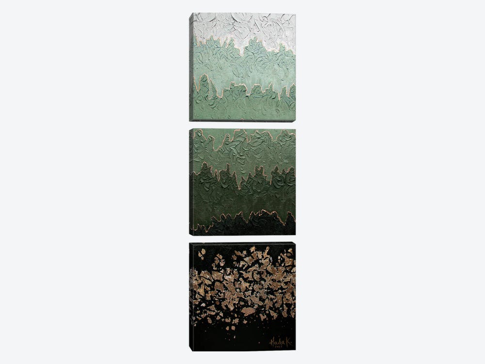 Misty - Green by Nada Khatib 3-piece Art Print