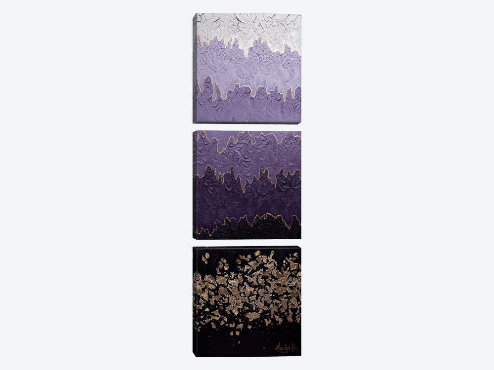 Misty - Purple by Nada Khatib 3-piece Canvas Art