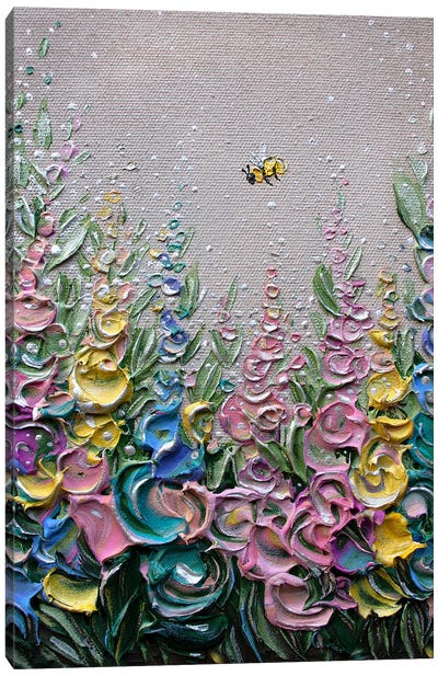 Contentment - Original Multi Color Canvas Art Print - Insect & Bug Art
