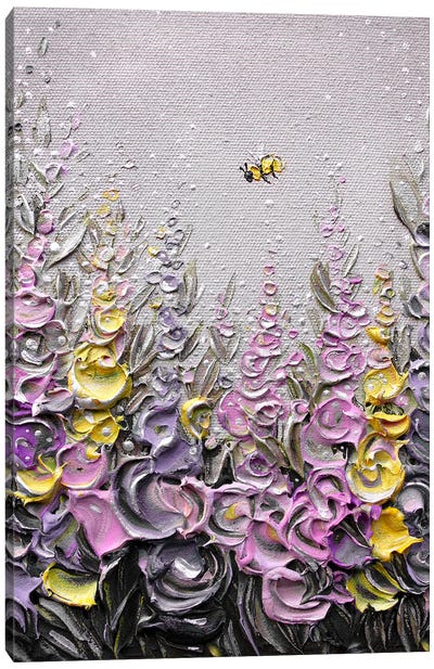 Contentment - Pink Yellow Canvas Art Print - Nada Khatib