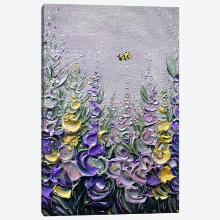 Contentment - Purple Yellow Canvas Print #NKH204} by Nada Khatib Canvas Wall Art