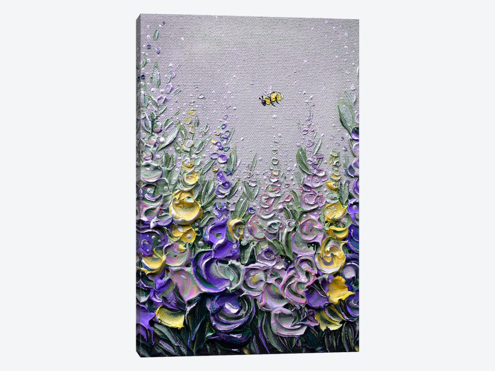 Contentment - Purple Yellow by Nada Khatib 1-piece Canvas Art Print