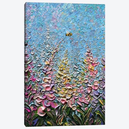 Bee Brave Canvas Print #NKH209} by Nada Khatib Canvas Art Print