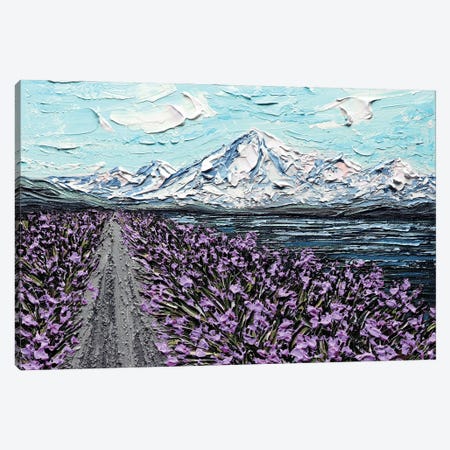 BC Mountain - Lilac Purple Canvas Print #NKH20} by Nada Khatib Art Print