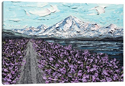 BC Mountain - Lilac Purple Canvas Art Print - Nada Khatib