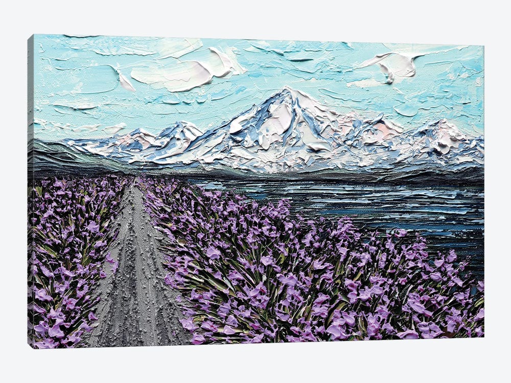 BC Mountain - Lilac Purple by Nada Khatib 1-piece Art Print