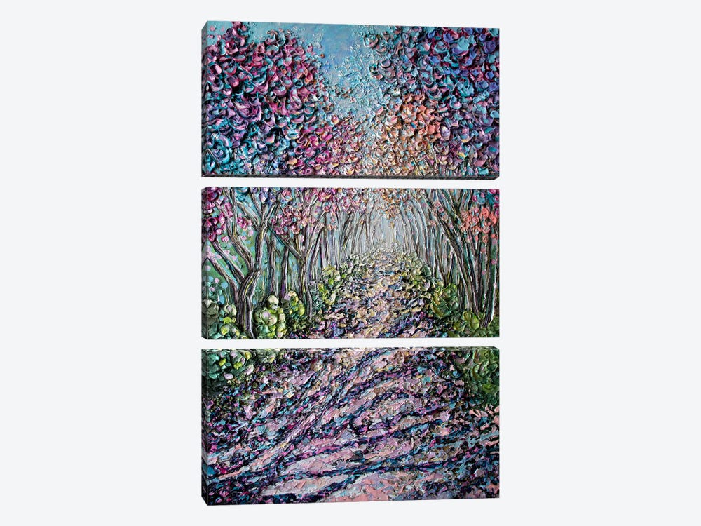 Nature's Candy Forest - Original by Nada Khatib 3-piece Canvas Art Print