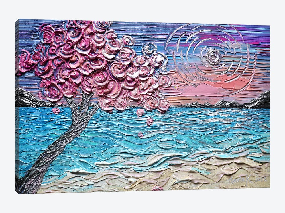 Beachside Blossom by Nada Khatib 1-piece Canvas Wall Art