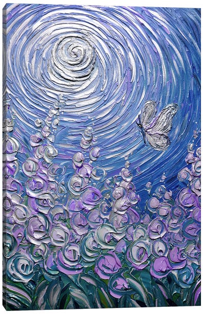 Freedom To Fly - Royal Blue Purple Canvas Art Print - Nada Khatib