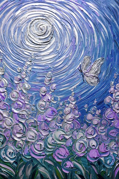 Butterflies and Flowers: Freedom To Fly - Royal Blue Purple by Nada Khatib