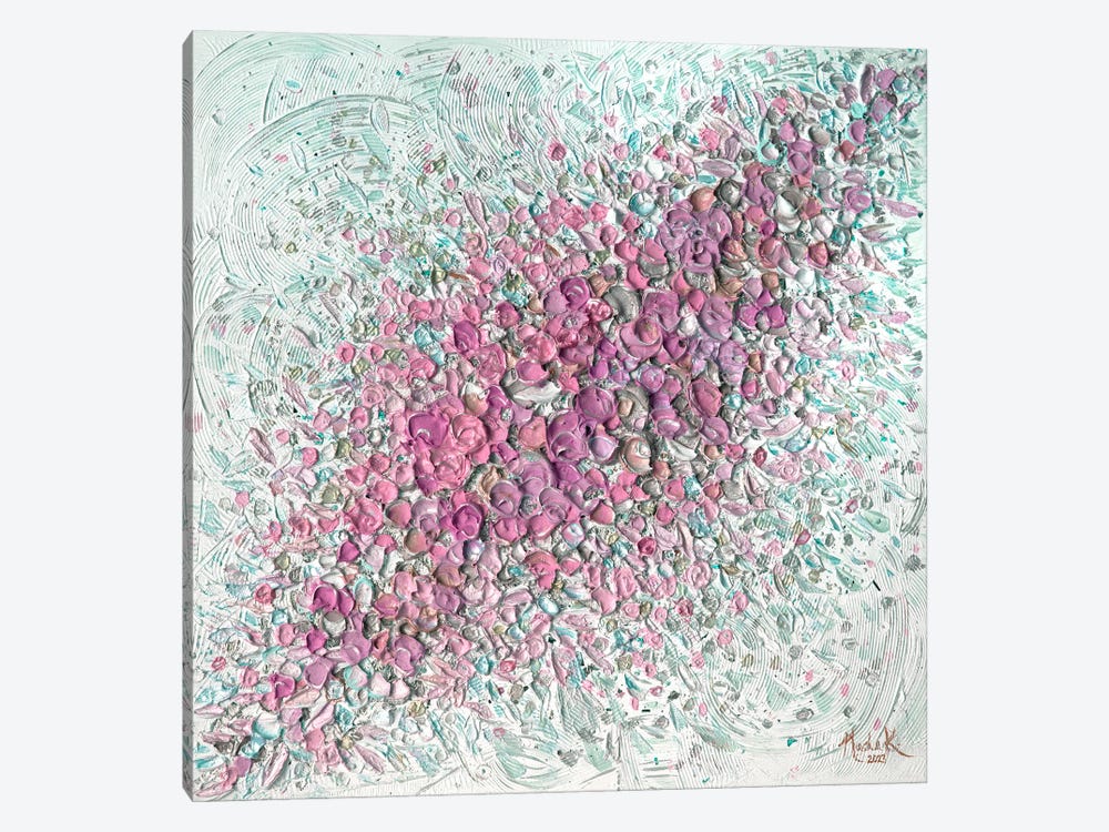 Sea Of Florals - Pink Magenta by Nada Khatib 1-piece Canvas Artwork