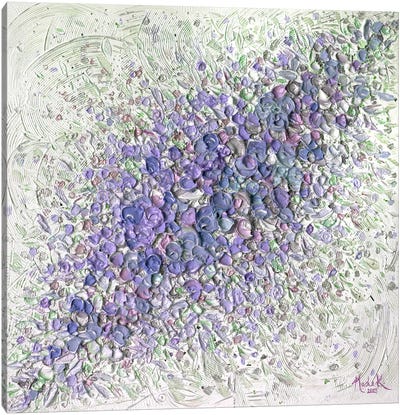 Sea Of Florals - Purple Canvas Art Print - Nada Khatib