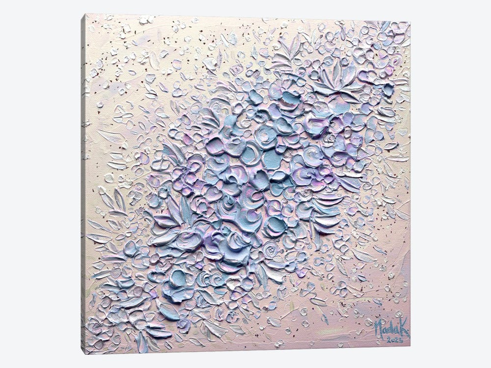 Peaches N Cream - Gray Purple Blue by Nada Khatib 1-piece Canvas Print