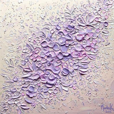 Peaches N Cream - Purple by Nada Khatib canvas print