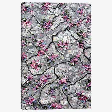 Through The Concrete - Pink Canvas Print #NKH245} by Nada Khatib Canvas Wall Art