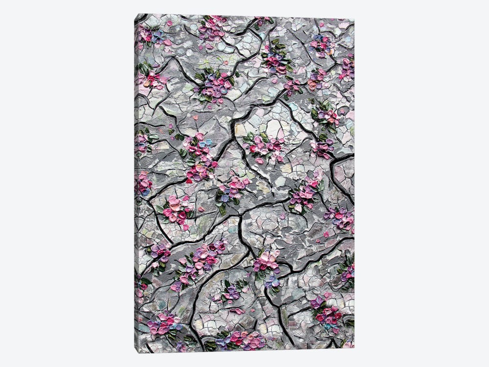 Through The Concrete - Pink by Nada Khatib 1-piece Canvas Artwork