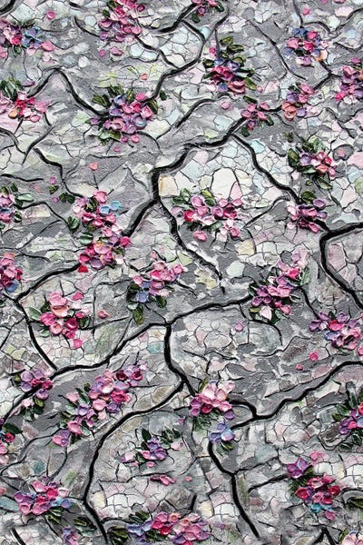 Reclaimed By Nature: Through The Concrete - Pink by Nada Khatib