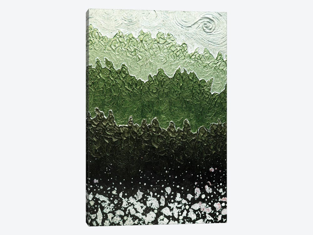 Haze Green by Nada Khatib 1-piece Canvas Art Print