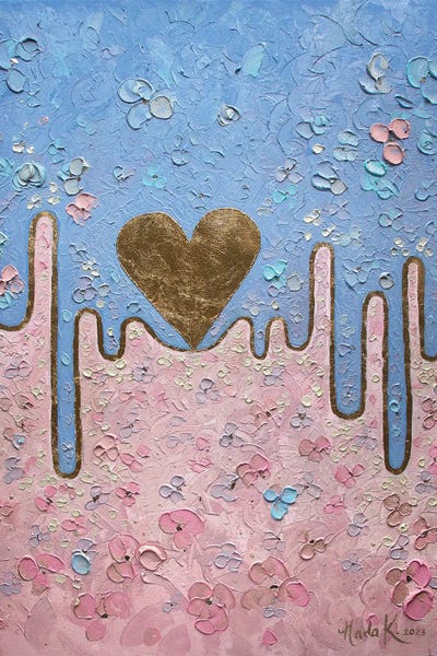 Heartbeat by Nada Khatib framed canvas print