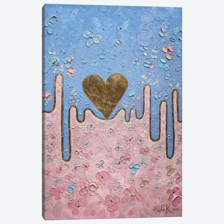 Heartbeat Canvas Print #NKH264} by Nada Khatib Canvas Artwork