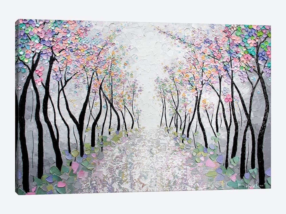 Blossoms In The Breeze by Nada Khatib 1-piece Canvas Artwork