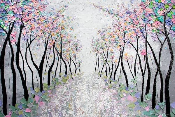 Large Scenic & Landscape Art - Canvas Prints: Blossoms In The Breeze by Nada Khatib