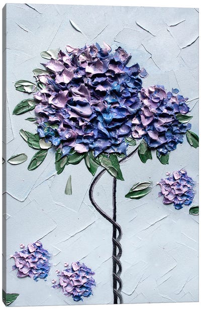 Blue Hydrangea Canvas Art Print - Hydrangea Art