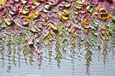 Dripping In Spring Florals by Nada Khatib framed canvas print