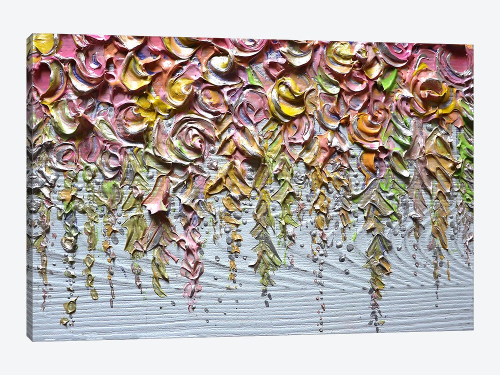 Dripping In Spring Florals by Nada Khatib 1-piece Canvas Print