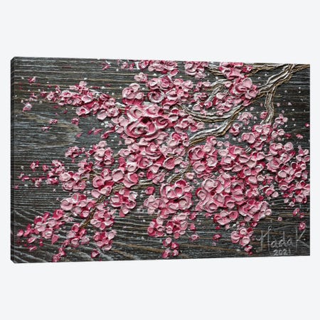 Blooming In The Night - Pink Canvas Print #NKH27} by Nada Khatib Canvas Art