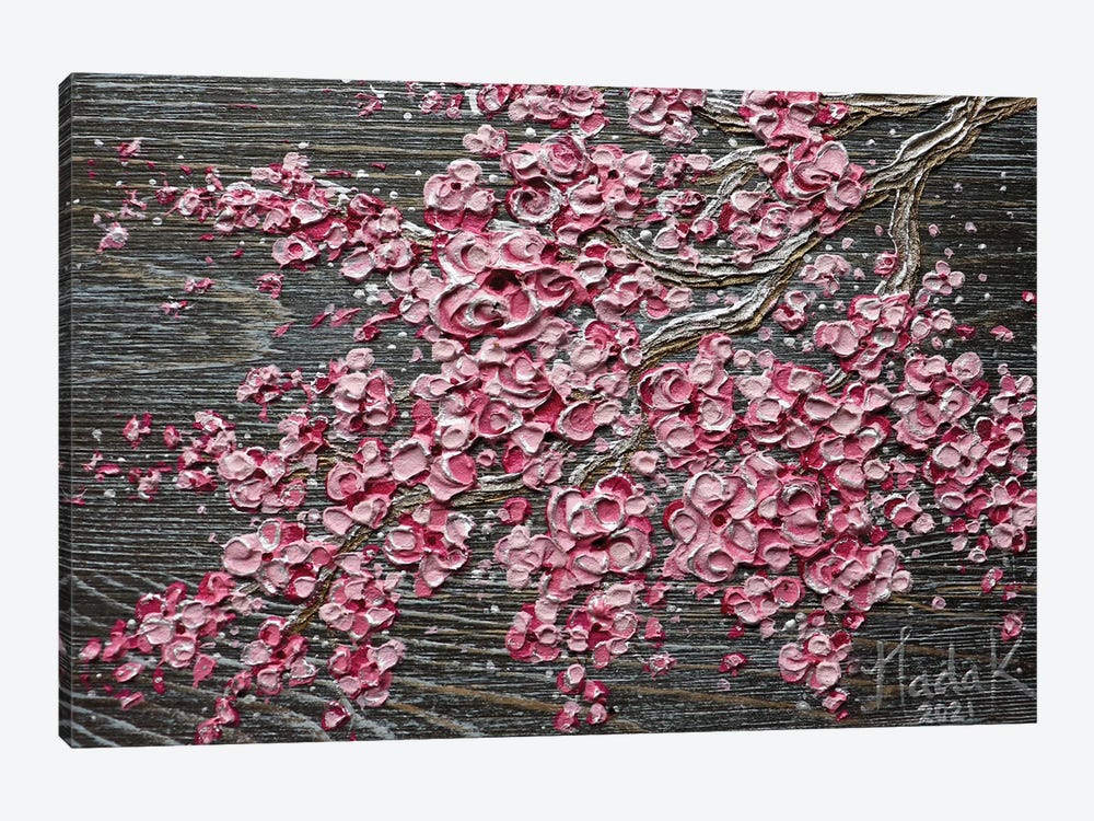 Blooming In The Night - Pink by Nada Khatib 1-piece Canvas Artwork
