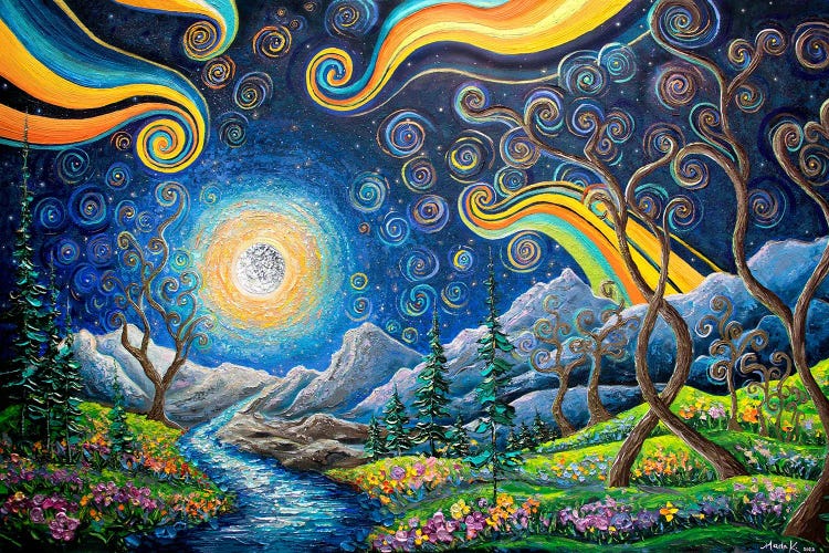 Dreamscape Starry Night by Nada Khatib wall art