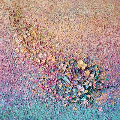 Gentle Flutter Turquoise by Nada Khatib framed canvas print