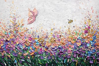 Nature's Confetti by Nada Khatib framed canvas print