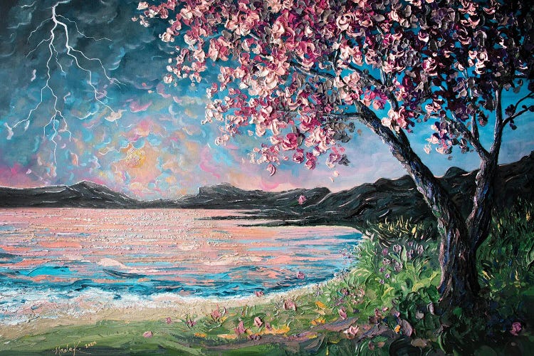 Struck By You - Cherry Blossom by Nada Khatib wall art