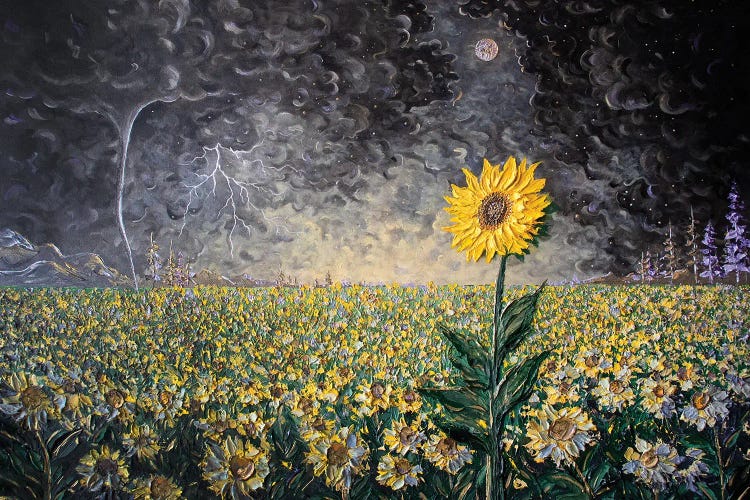 Brave The Storm - Sunflower by Nada Khatib wall art