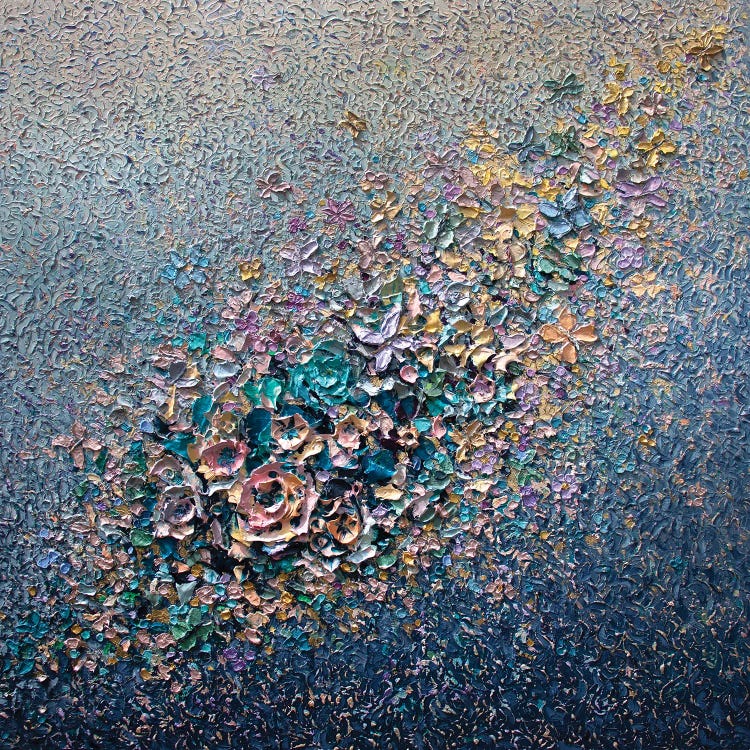 Blue Eternal Bloom by Nada Khatib wall art