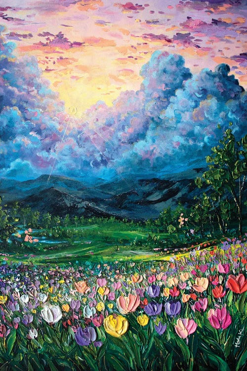Valley Of Tulip Dream by Nada Khatib wall art