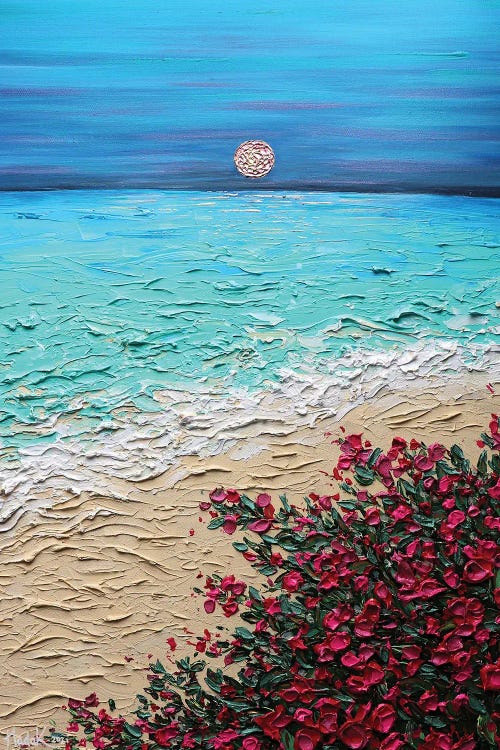 Dreaming Of You - Blue Hot Pink Magenta by Nada Khatib wall art